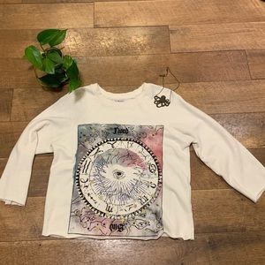 LA Hearts Astrological Sweatshirt Crop Top